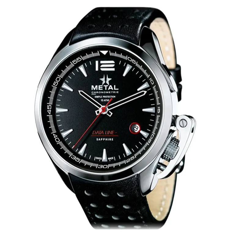 Metal.ch Men's Watch Data Line Collection Black 8120.41