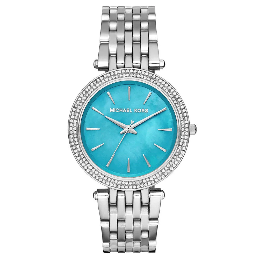 Michael Kors Watch Ladies Darci 39mm Blue Mother of Pearl MK3515