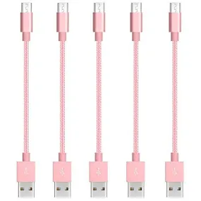 Micro Usb Fast Charging Braided Cable Durable Cord Sync For Android Cell Phones