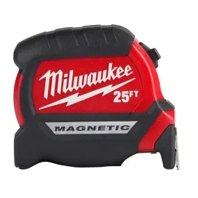 Milwaukee 25 ft. L X 1 in. W Compact Wide Blade Magnetic Tape Measure 1 pk