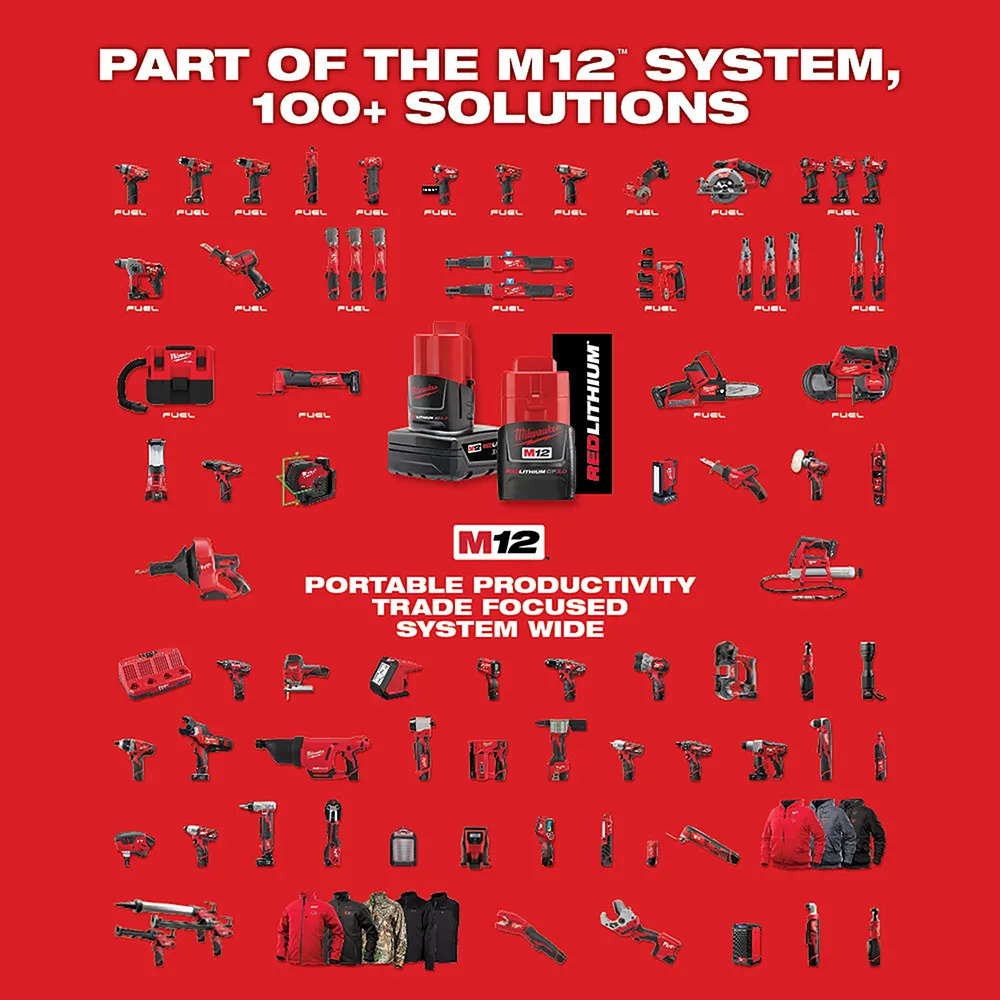 Milwaukee M12 Cordless Lithium-Ion Palm Nailer Kit