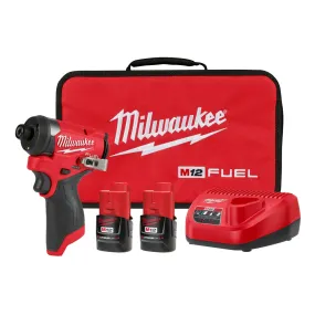 Milwaukee M12 Fuel 1/4" Hex Impact Driver Kit