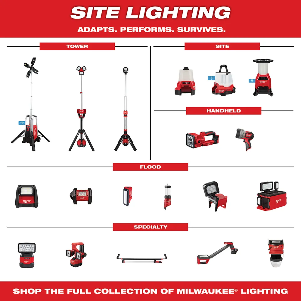 Milwaukee M12 Rover Service And Repair Flood Light with USB Charging