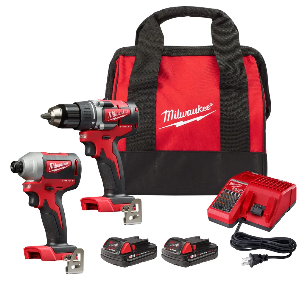 Milwaukee M18 Compact Brushless Drill Driver and Impact Driver Combo Kit