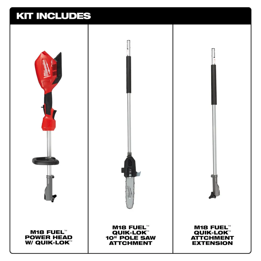 Milwaukee M18 Fuel 10" Pole Saw with Quik-Lok