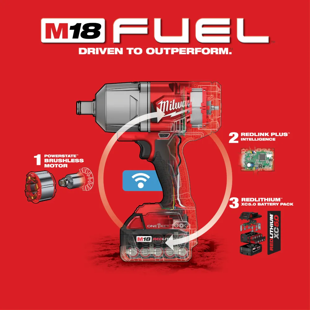 Milwaukee M18 Fuel 3/4" High Torque Impact Wrench Friction Ring Kit with One-Key