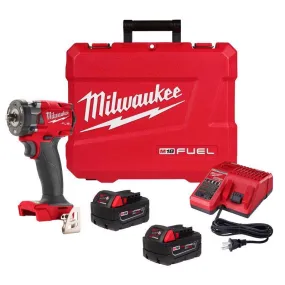 Milwaukee M18 FUEL 3/8 in. Cordless Brushless Compact Impact Wrench Kit (Battery & Charger)