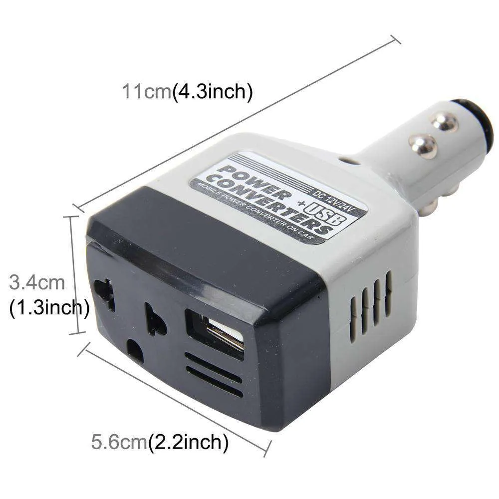 Mobile Power Invertor Car Power USB Converters DC 12 - 24V