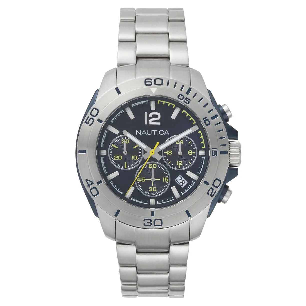 Nautica Men's Watch Chronograph Andover Silver NAPADR004