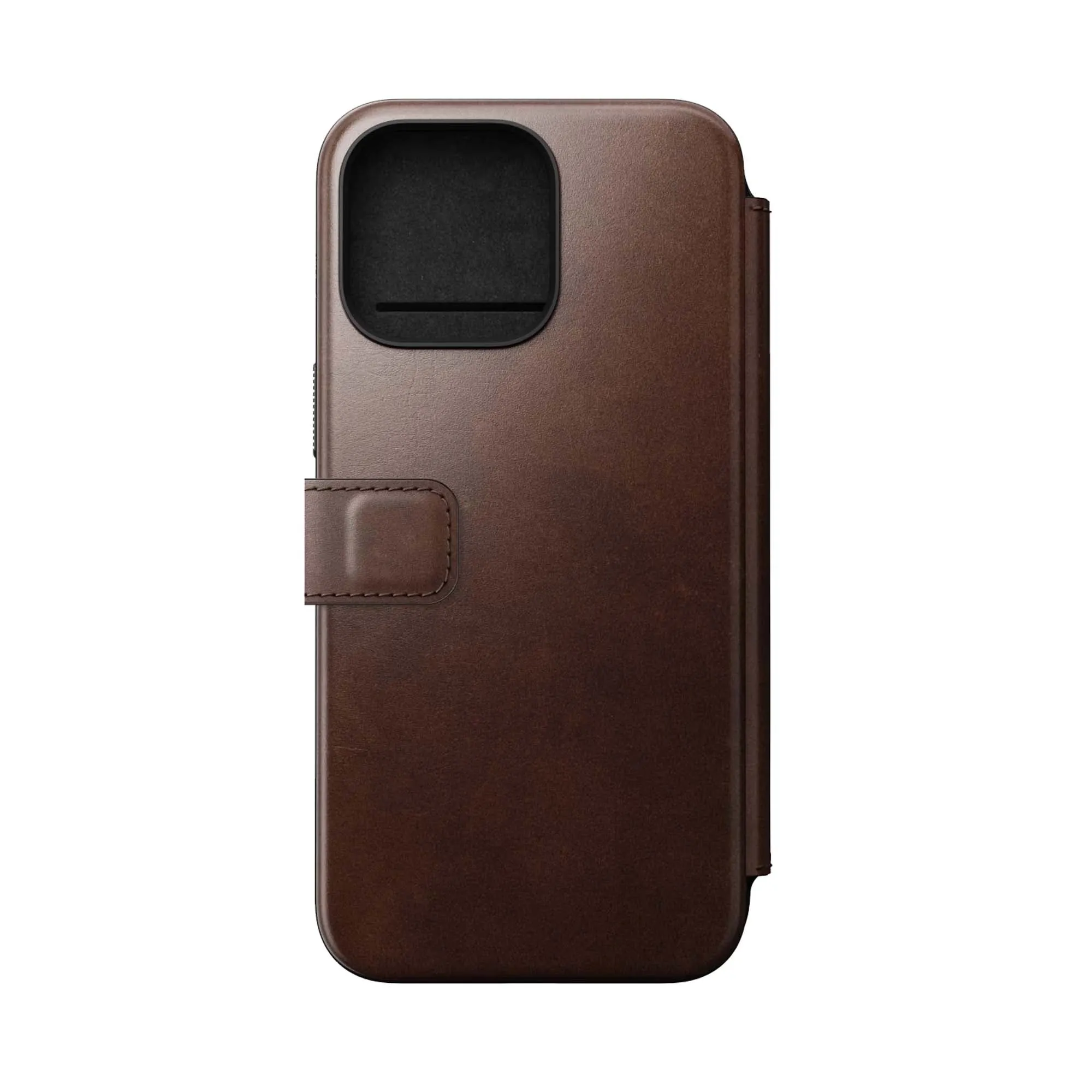 Nomad Modern Horween Leather Folio Case for iPhone 15 Series - Magsafe Compatible