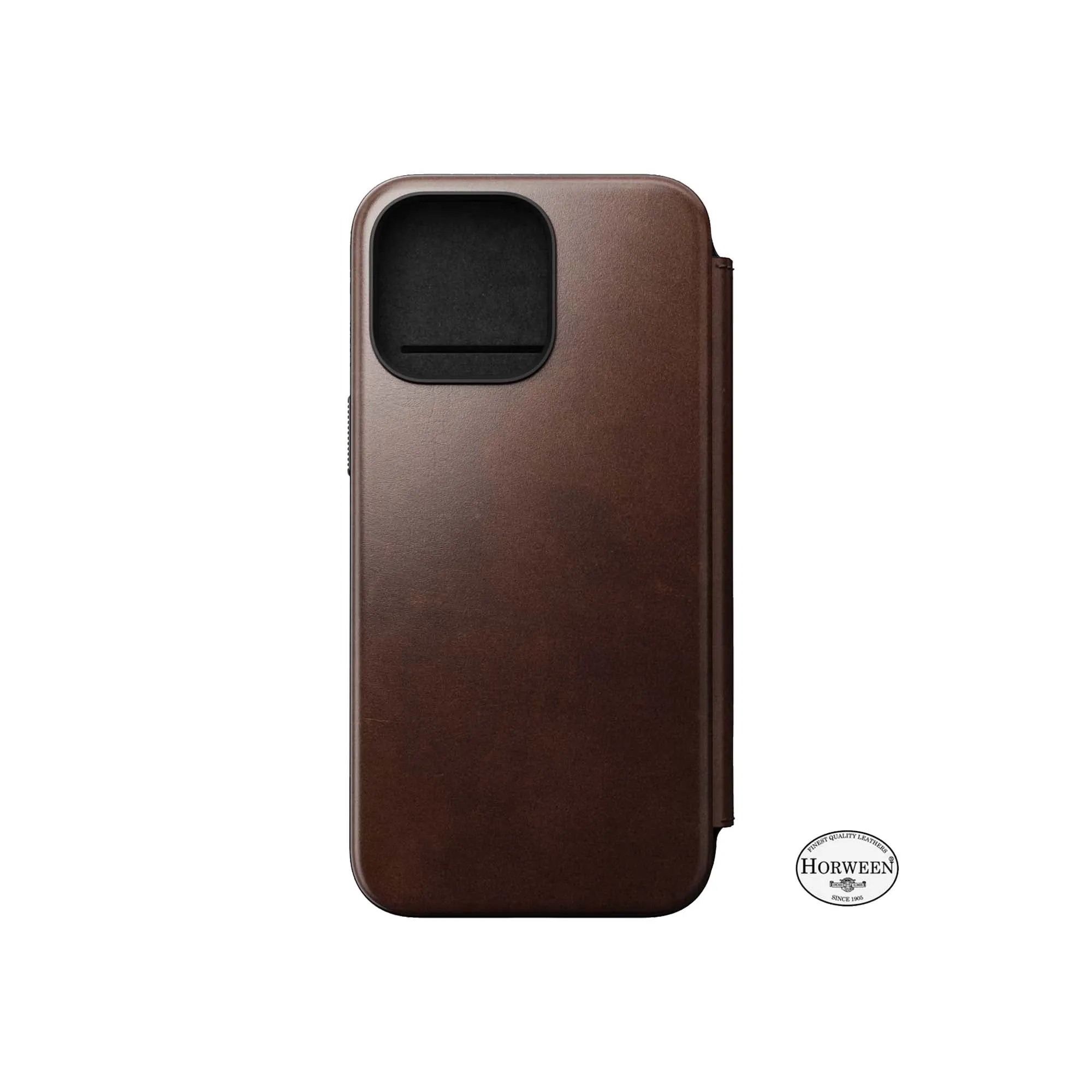 Nomad Modern Horween Leather Folio Case for iPhone 15 Series - Magsafe Compatible