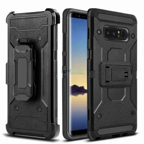 Note 8 Shockproof Armor Holster Belt Clip Rugged Case Black