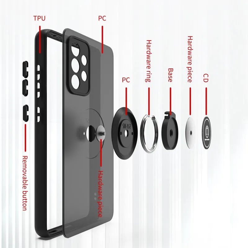 Phone Case Shockproof Magnetic For Samsung S20 S21 FE S22 Ultra Note 20 S10E S10 S9 Plus Cover WithRing Holder