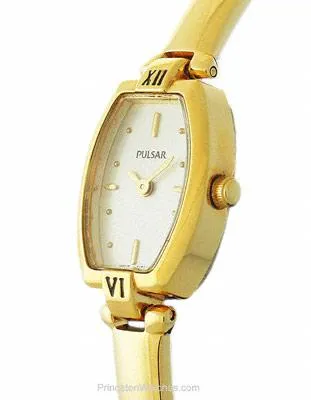 Pulsar Ladies Bangle Style Watch  - Gold Tone - White Face