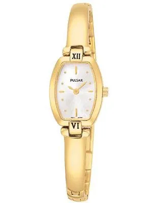 Pulsar Ladies Bangle Style Watch  - Gold Tone - White Face