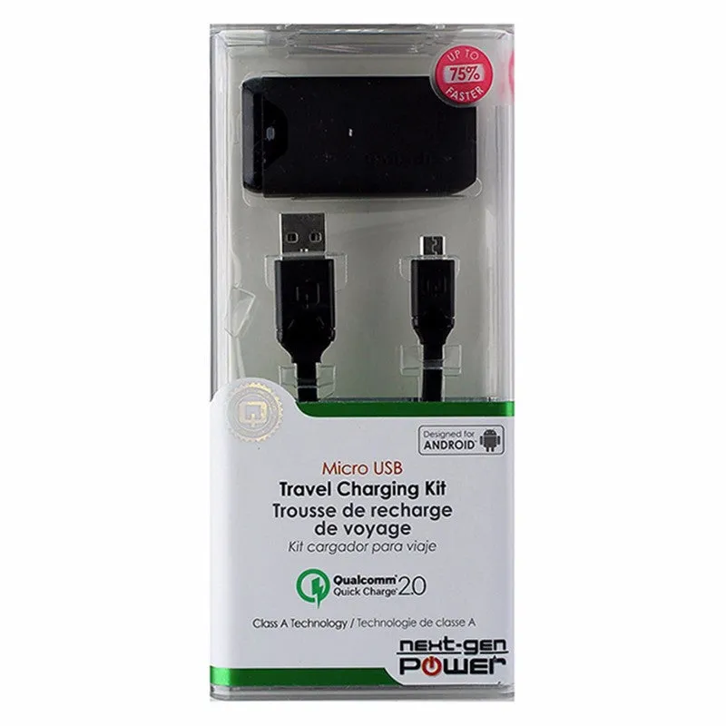 Qmadix (QM-PTHDMI-Q2) 6Ft  Wall Charger & Cable  for Micro USB Devices - Black