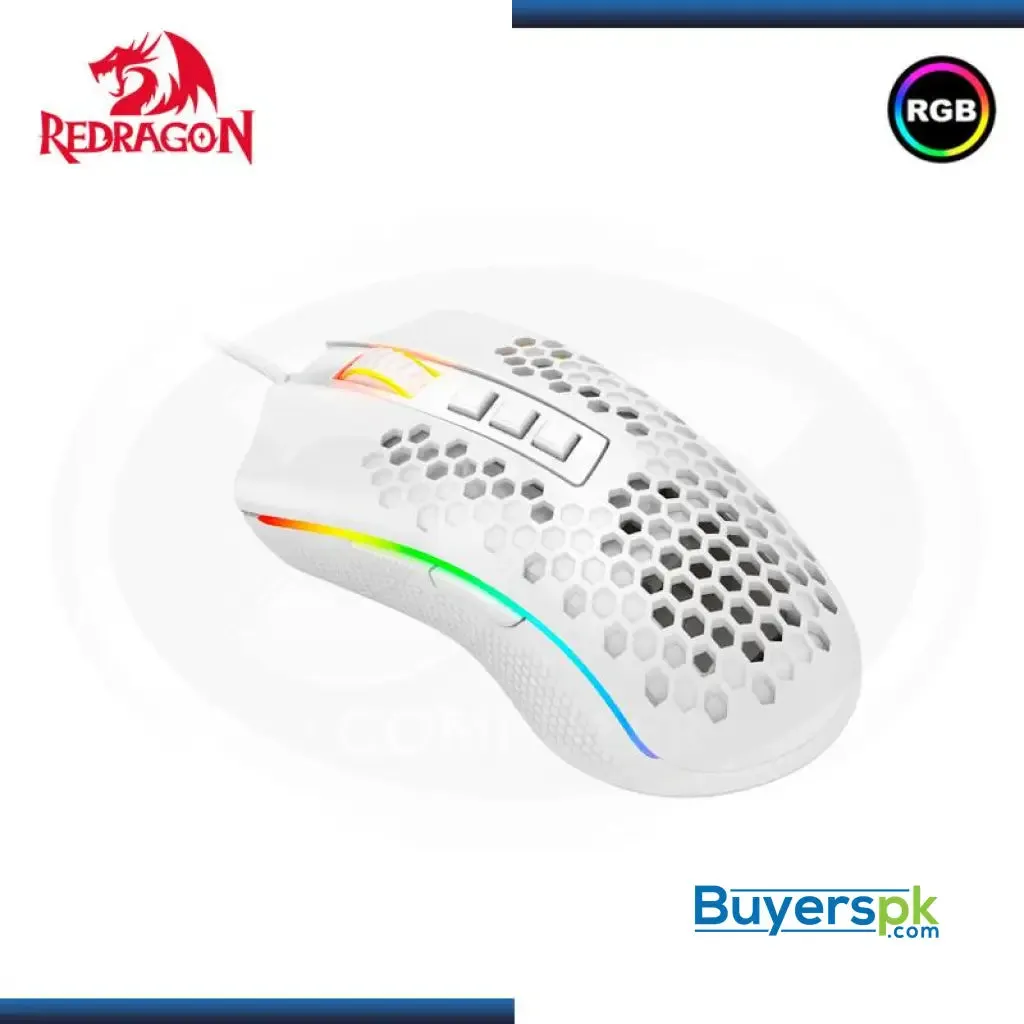 Redragon Storm Elite Lunar White M988w Gaming Mouse