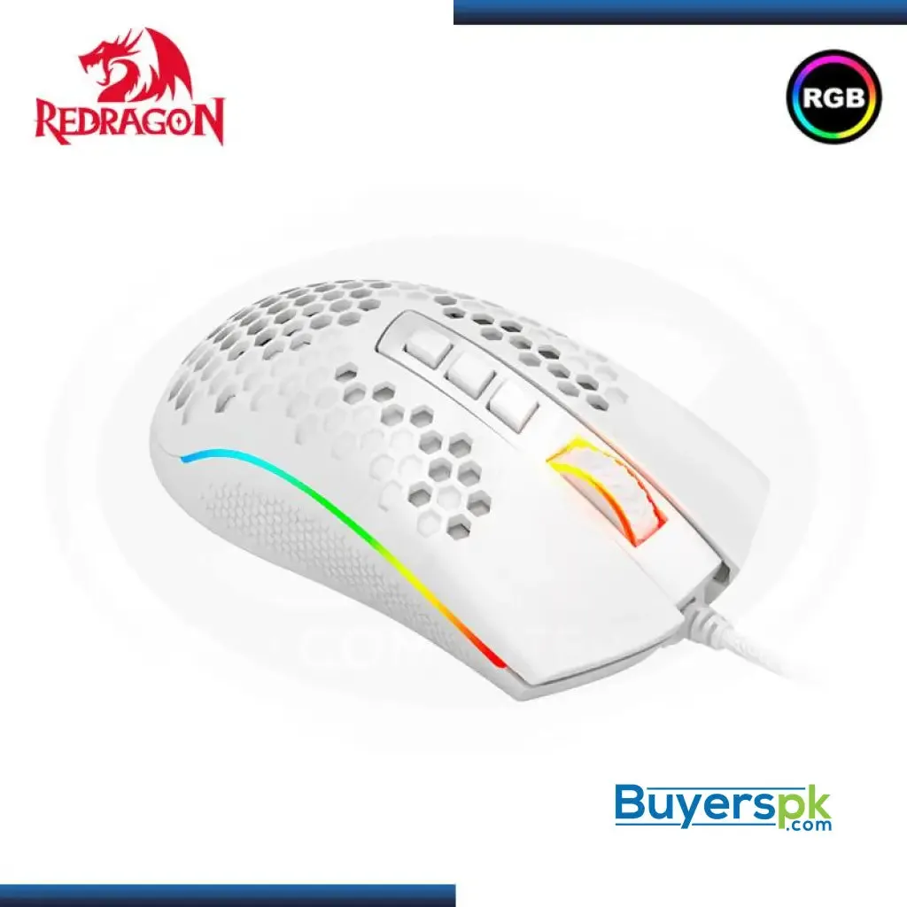 Redragon Storm Elite Lunar White M988w Gaming Mouse