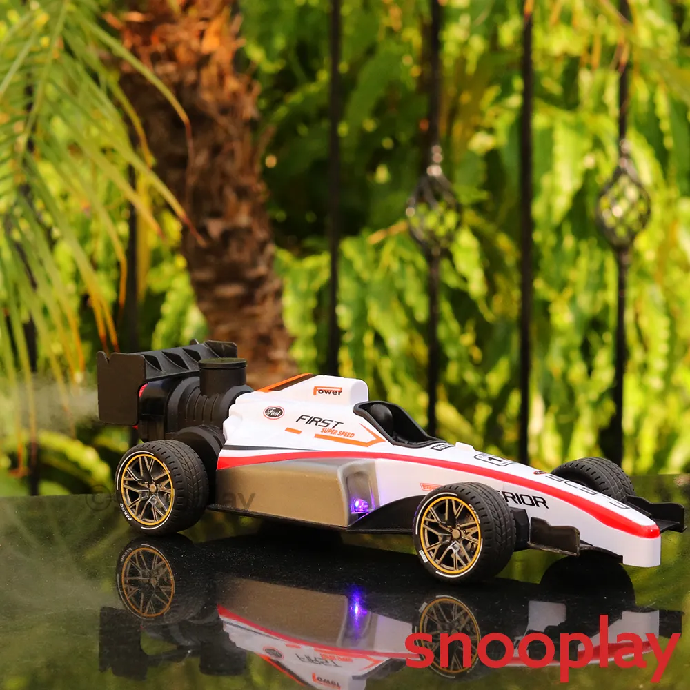 Remote Controlled Speed Formula Racing Car with Lights and Spray Effect (Scale 1:14) - Minor Defect Sale (COD Not Available)