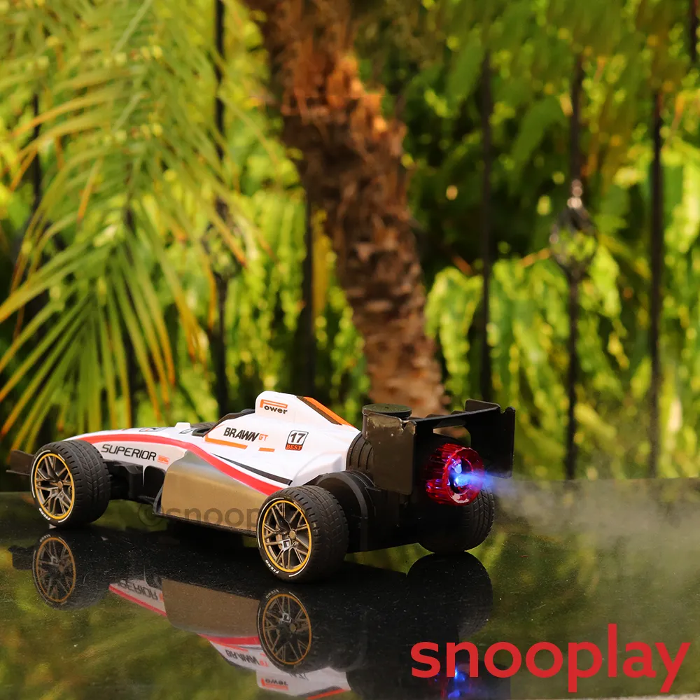 Remote Controlled Speed Formula Racing Car with Lights and Spray Effect (Scale 1:14) - Minor Defect Sale (COD Not Available)