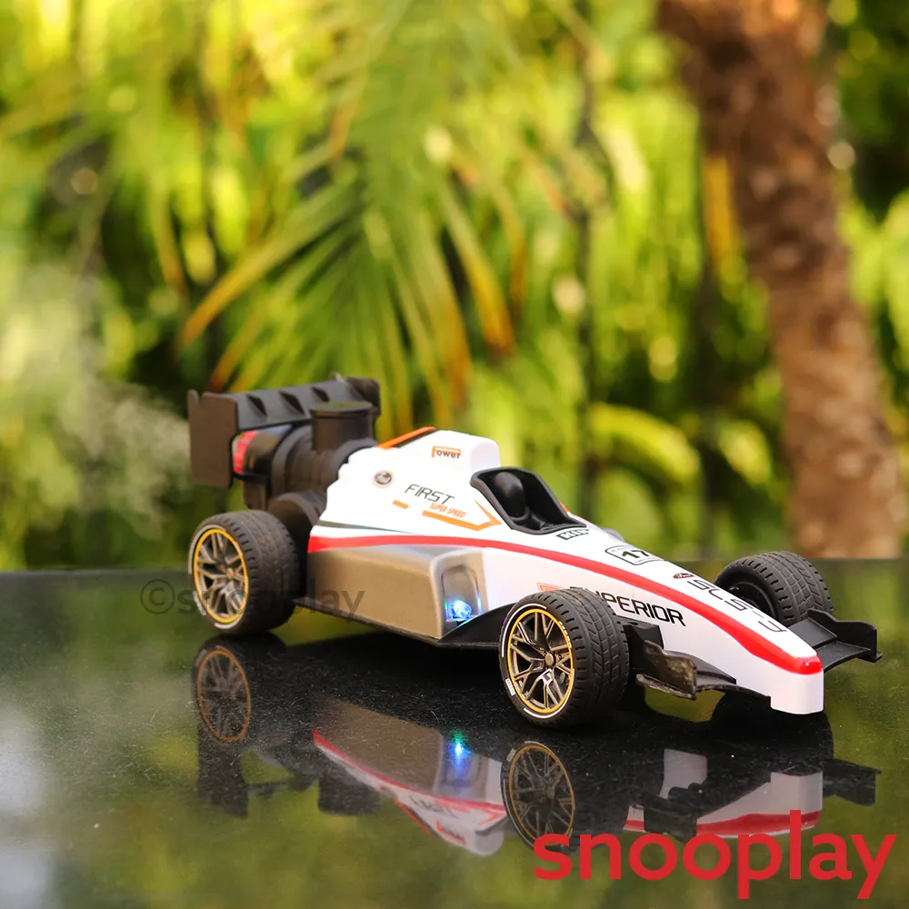 Remote Controlled Speed Formula Racing Car with Lights and Spray Effect (Scale 1:14) - Minor Defect Sale (COD Not Available)