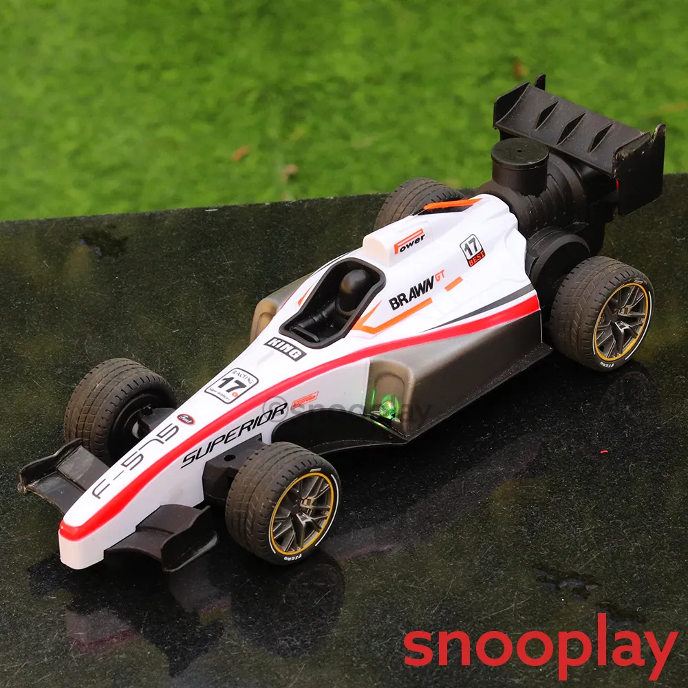 Remote Controlled Speed Formula Racing Car with Lights and Spray Effect (Scale 1:14) - Minor Defect Sale (COD Not Available)