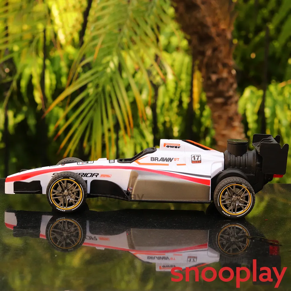 Remote Controlled Speed Formula Racing Car with Lights and Spray Effect (Scale 1:14) - Minor Defect Sale (COD Not Available)