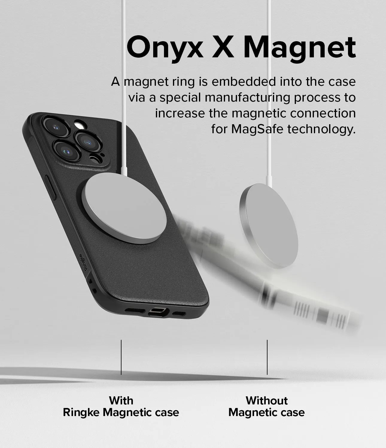 Ringke - iPhone 15 Pro Max Case Cover | Onyx Magnetic Series | Black