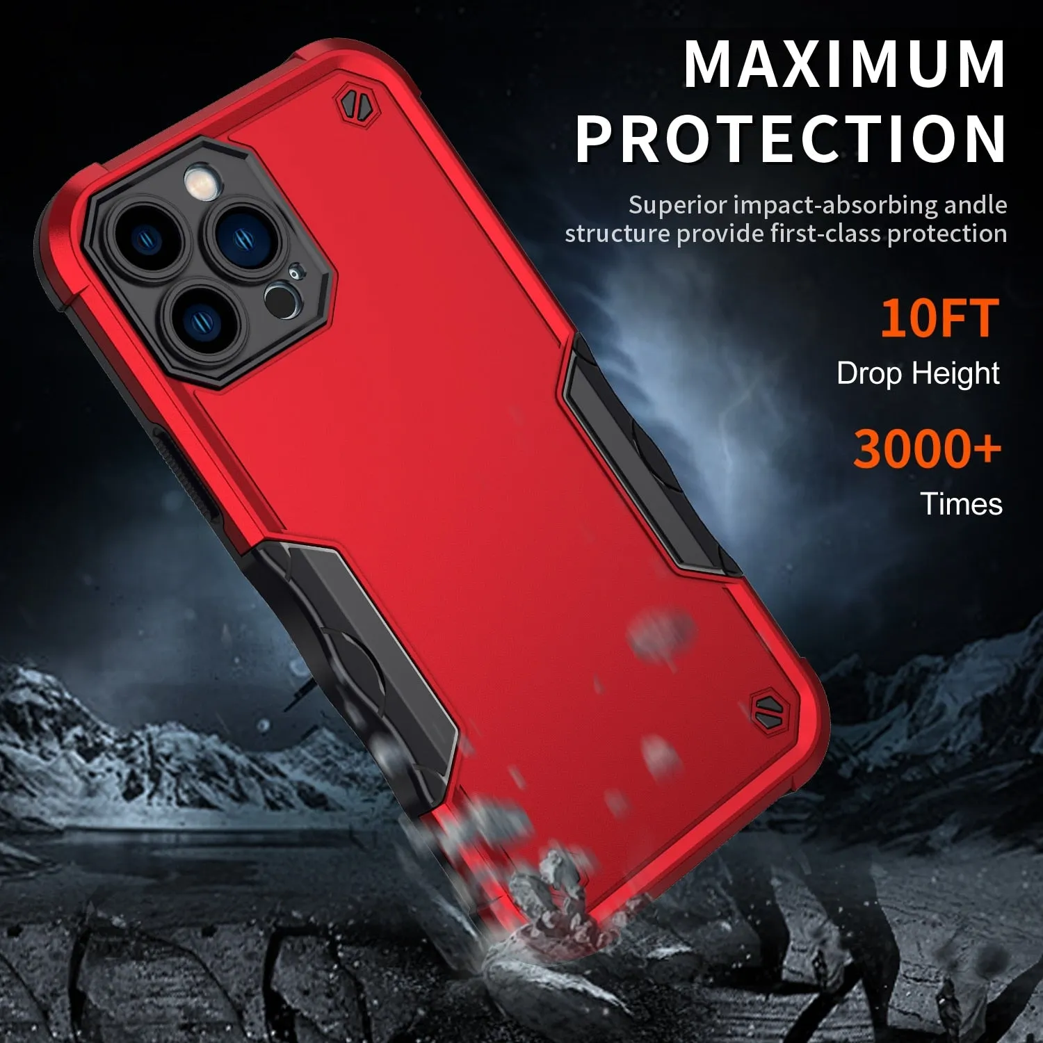 Rugged Armor Shockproof Case For iPhone