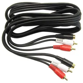 S-Video / 2 x RCA Cable - Gold, 12ft (212-812)