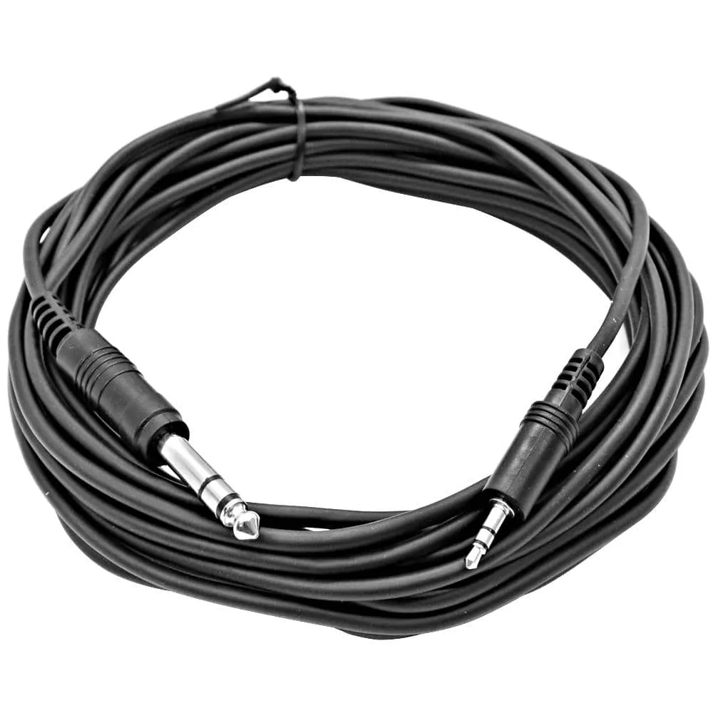 SA-iERQM25 - 4 Pack of 25 Foot 1/8" (3.5mm) Stereo Male to 1/4" Male Patch Cables