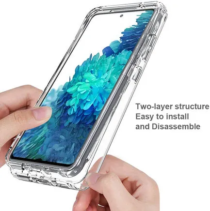 Samsung Galaxy A42 5G Dual Layer Hybrid Shockproof Case - Transparent Clear