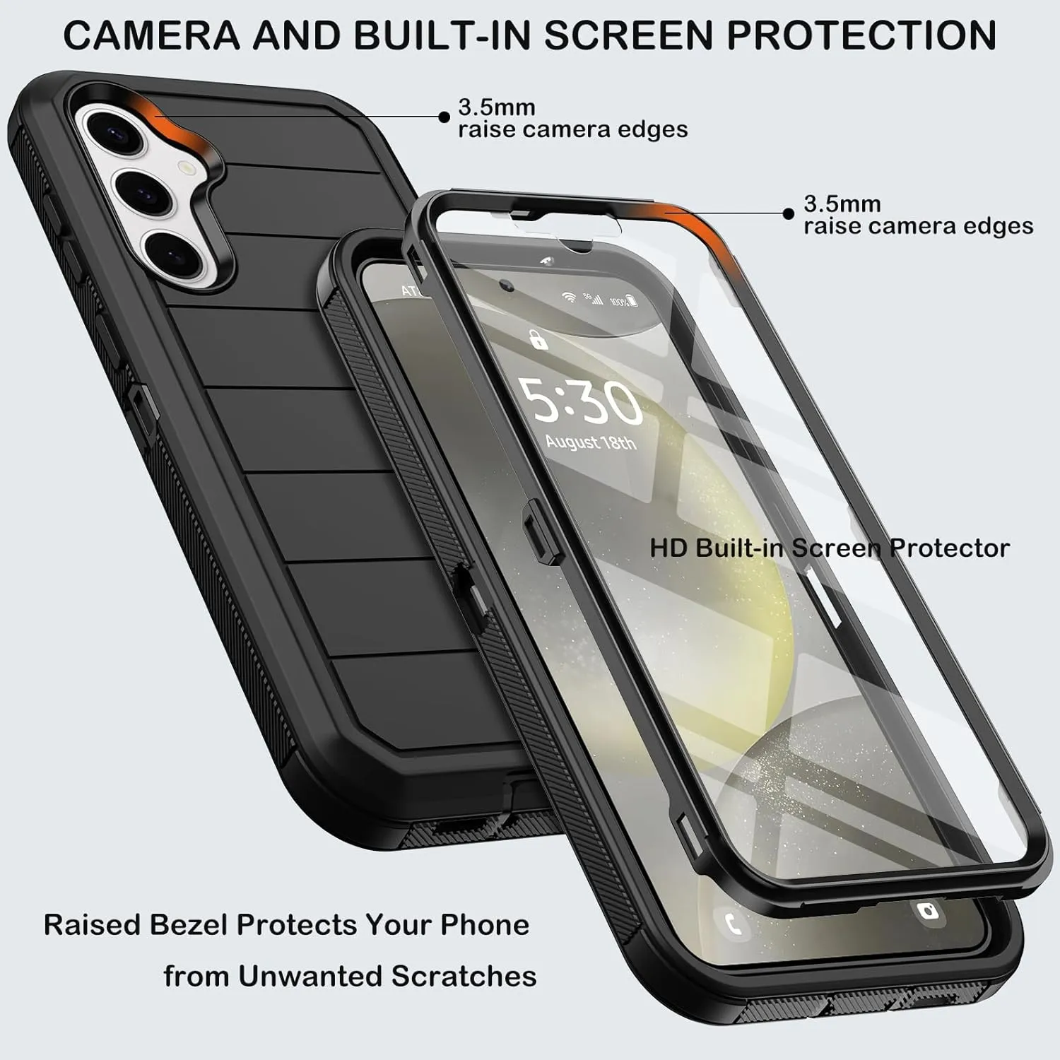 Samsung Galaxy S24 Plus Case Belt Clip Holster Kickstand Protection Full Body Rugged Phone Cover