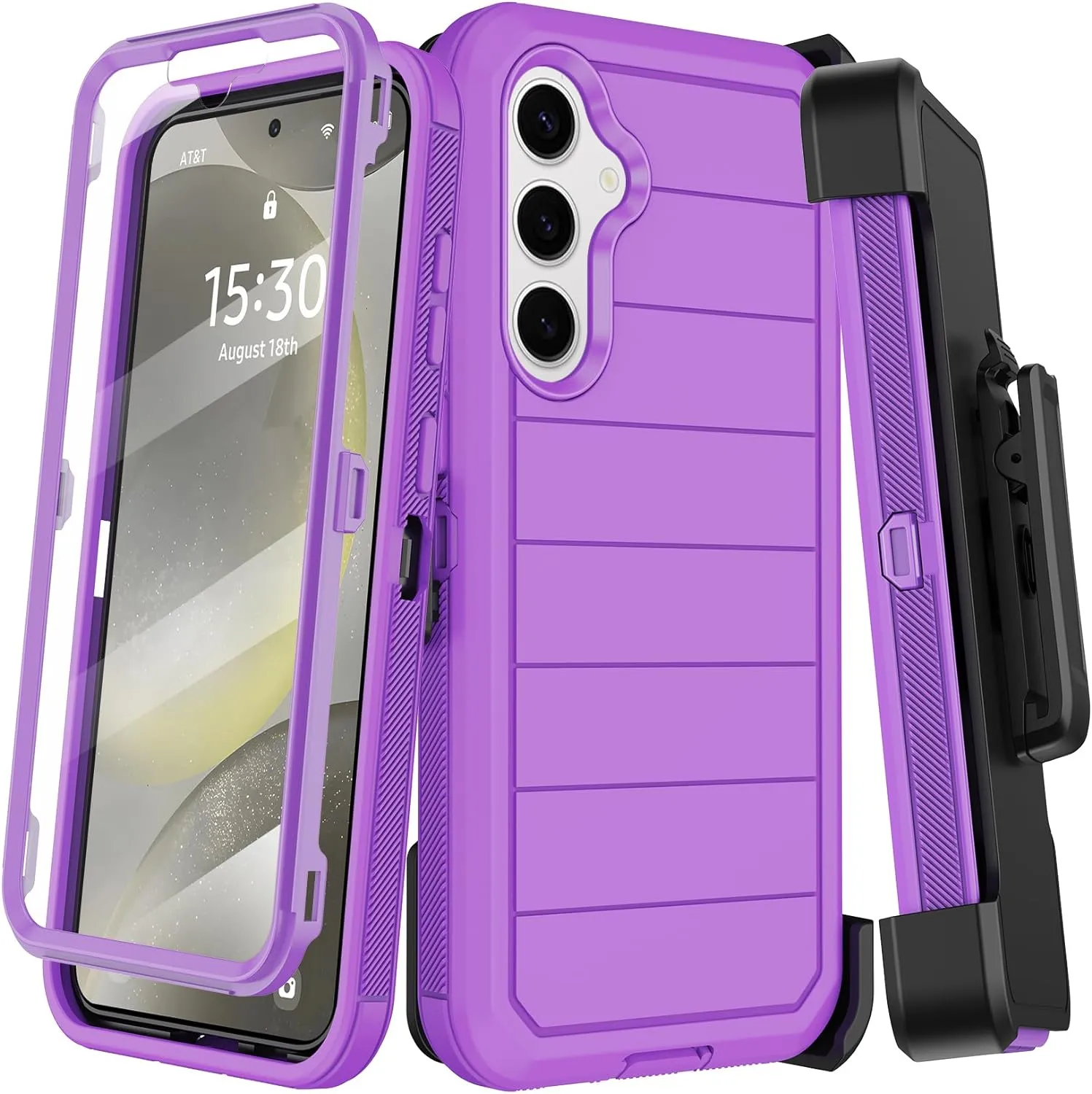 Samsung Galaxy S24 Plus Case Belt Clip Holster Kickstand Protection Full Body Rugged Phone Cover