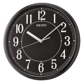 Seiko Clock QXA756-A Black Round Wall Clock