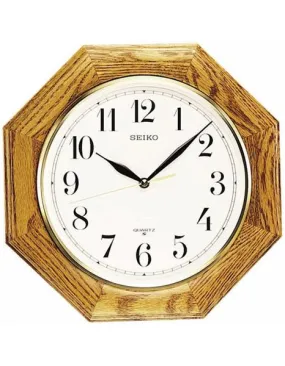 Seiko Oak Octagonal Wall Clock