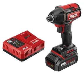 SKIL ID573902 Impact Driver Kit, Battery Included, 20 V, 2 Ah, 1/4 in Drive, Hex Drive, 0 to 3400 ipm :EA: QUANTITY: 1