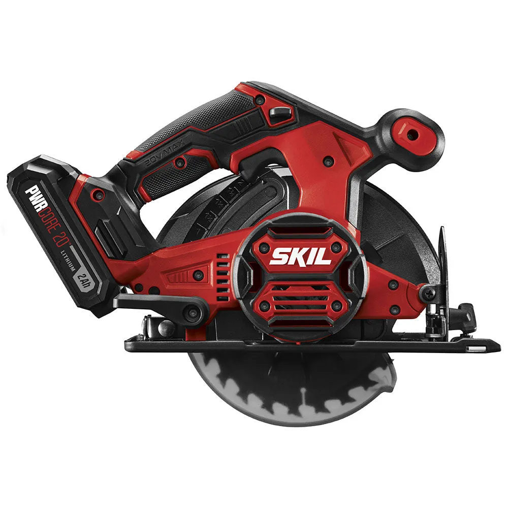 SKIL PWR CORE 20️V 6-1/2 In. Circular Saw Kit with 2.0Ah Lithium Batteries