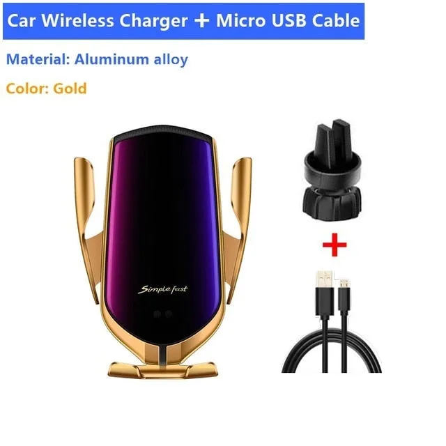 Smart Sensor Automatic Clamping Car Wireless Charger Stand