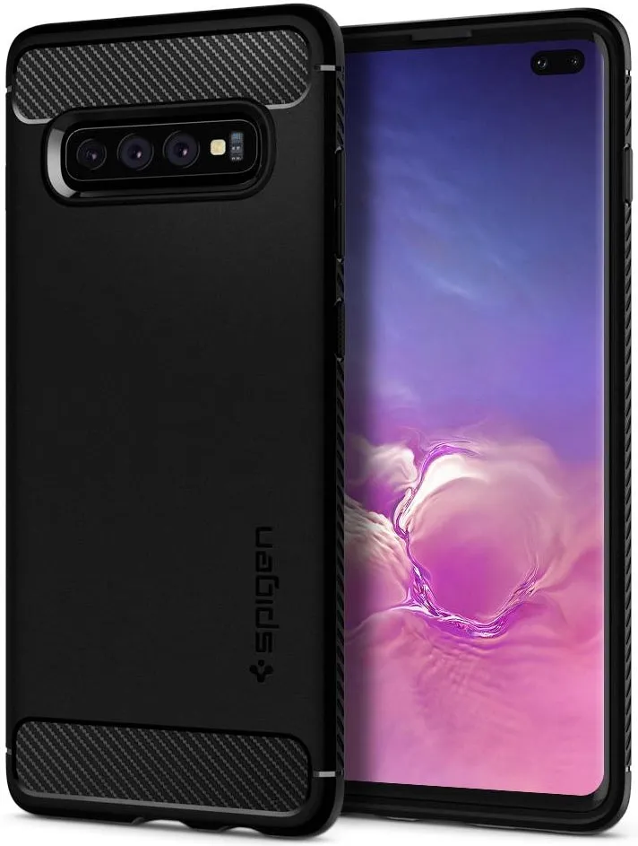 Spigen Rugged Armour Cover for Samsung Galaxy S10 Plus - Black