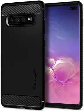 Spigen Rugged Armour Cover for Samsung Galaxy S10 Plus - Black