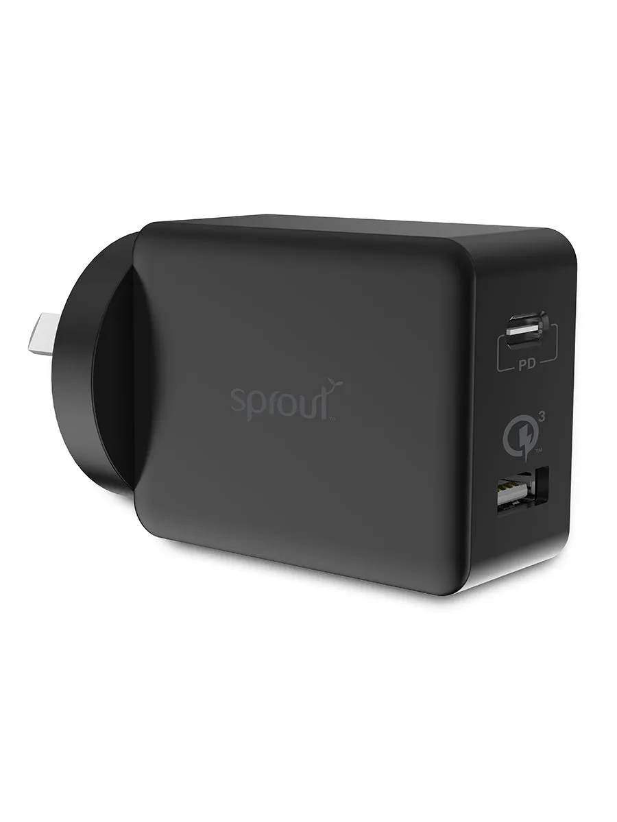 Sprout Dual Port Power Supply QC3.0