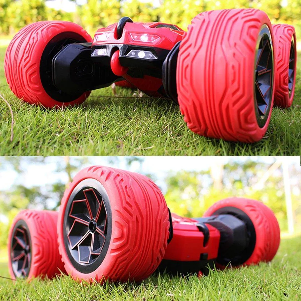 Stunt RC Car Double Sided Rotating Tumbling Ransformation 360 Degree/RED