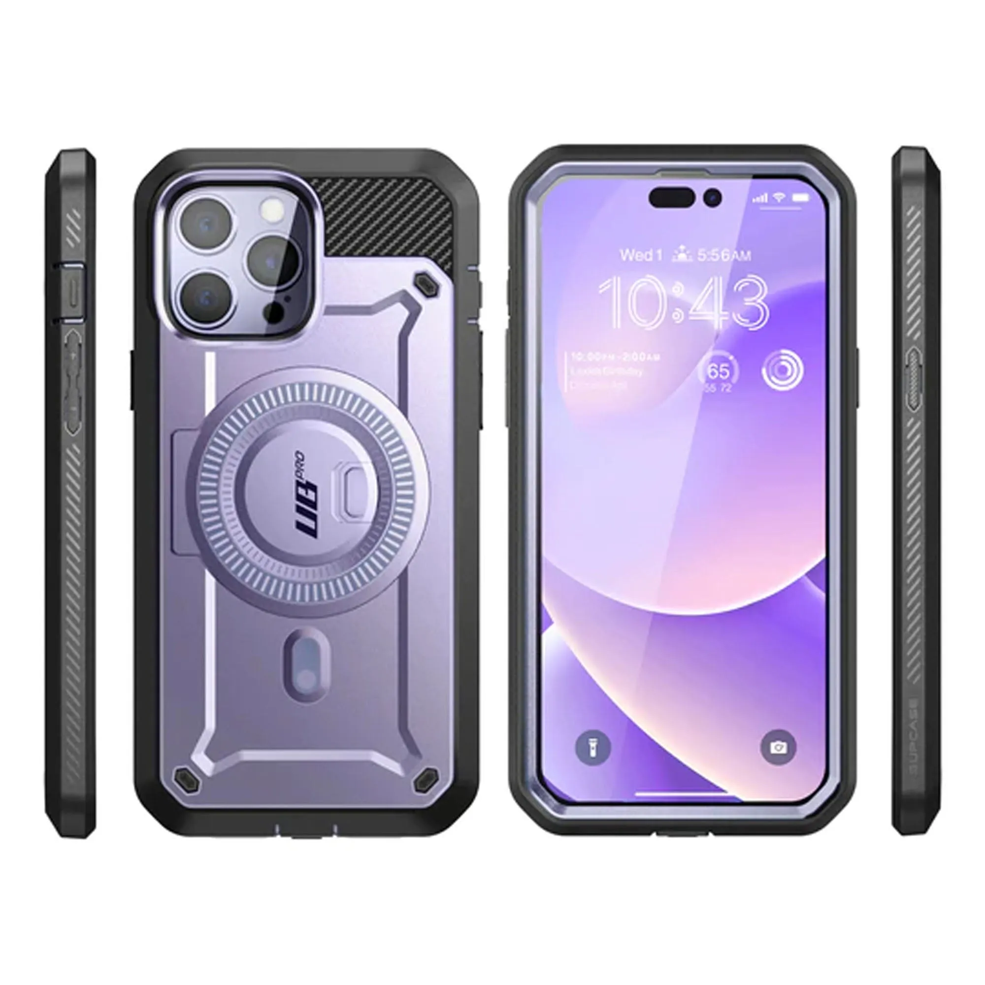 Supcase UB Unicorn Beetle PRO MAG for iPhone 14 Pro Max - MagSafe Rugged Case with Built-in Screen protector - Deep Purple (Barcode: 843439119970 )