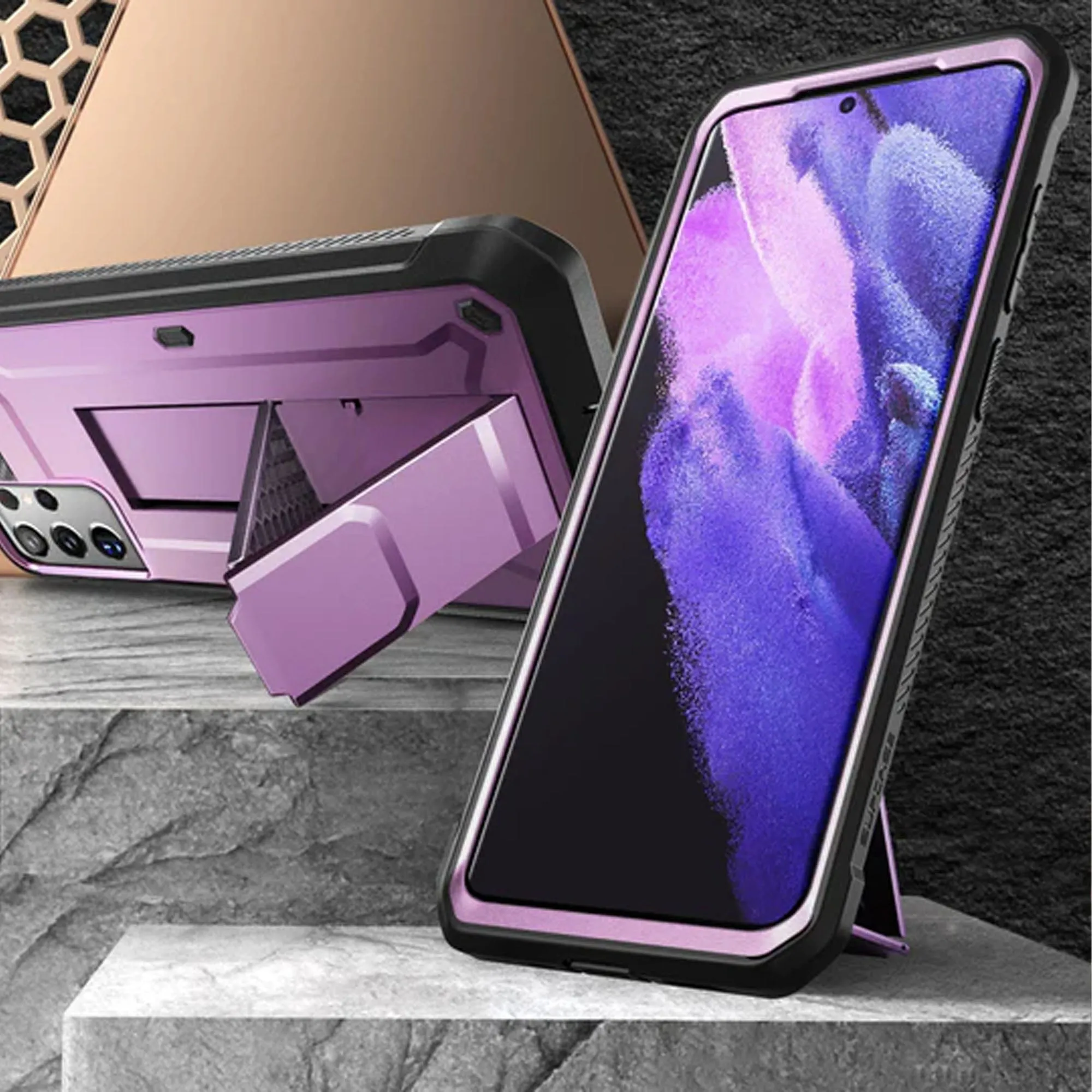 Supcase Unicorn Beetle Pro Rugged Case for Samsung Galaxy S21 Plus - Metallic Purple (Barcode: 843439135987 )