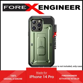 Supcase Unicorn Beetle UB PRO for iPhone 14 Pro - Rugged Case with Built-In Screen Protector - Dark Green