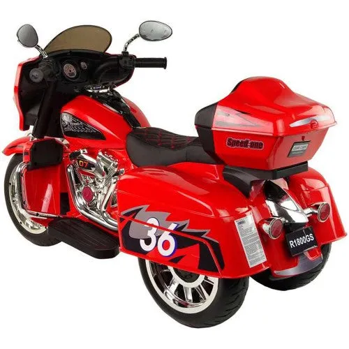 Super Cool 2025 Three-Wheeled Motorcycle Ride On Car | 12V | 2 Speeds | Lights | Music | Storage | Ages 3-8