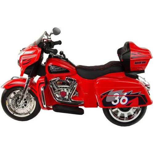 Super Cool 2025 Three-Wheeled Motorcycle Ride On Car | 12V | 2 Speeds | Lights | Music | Storage | Ages 3-8