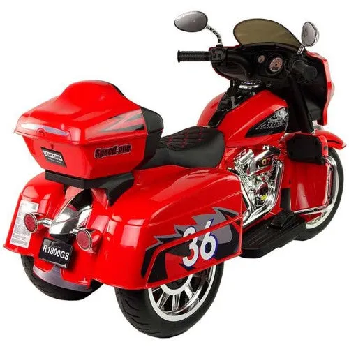 Super Cool 2025 Three-Wheeled Motorcycle Ride On Car | 12V | 2 Speeds | Lights | Music | Storage | Ages 3-8