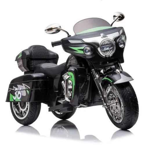 Super Cool 2025 Three-Wheeled Motorcycle Ride On Car | 12V | 2 Speeds | Lights | Music | Storage | Ages 3-8